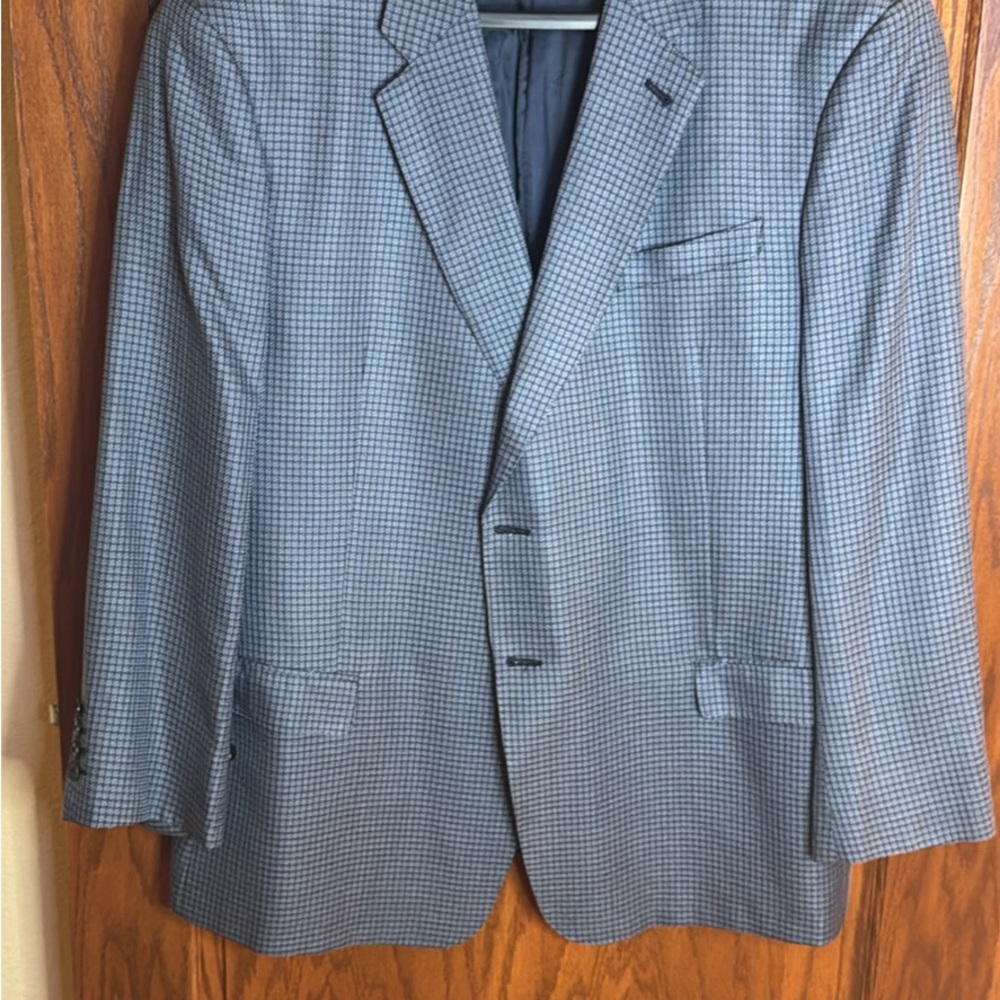 Armani Collezioni Gray Checkered Blazer